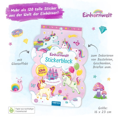 Stickerblock "Einhornwelt"