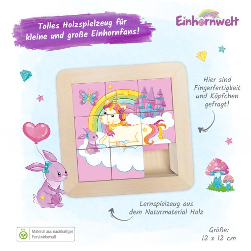 Schiebepuzzle "Einhornwelt"